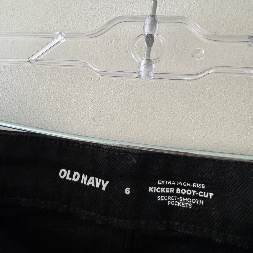 NEW! Old Navy Black DIY Raw Hem High Rise Shorts - Picture 3 of 4